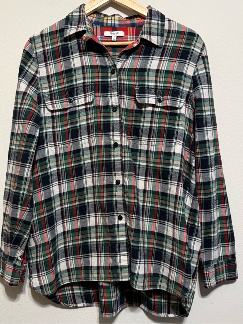 Madewell Flannel Women’s Red Green Classic L